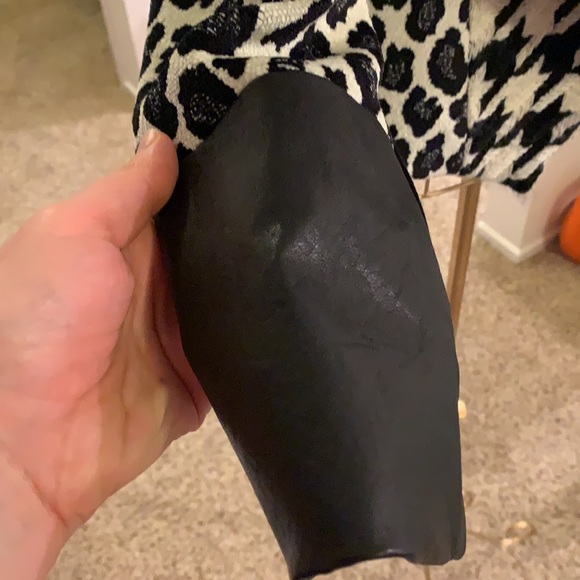 Alice and Olivia animal print patch open leather jacket - Picture 6 of 9